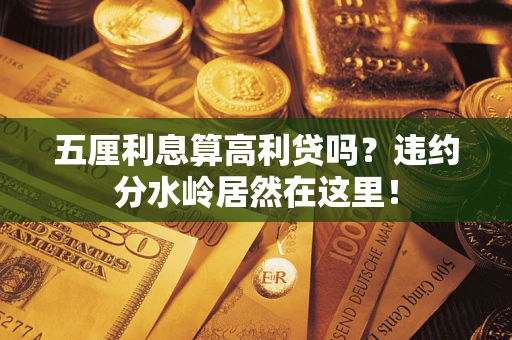 济南五厘利息算高利贷吗？违约分水岭居然在这里！