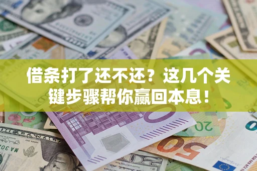 济南借条打了还不还？这几个关键步骤帮你赢回本息！