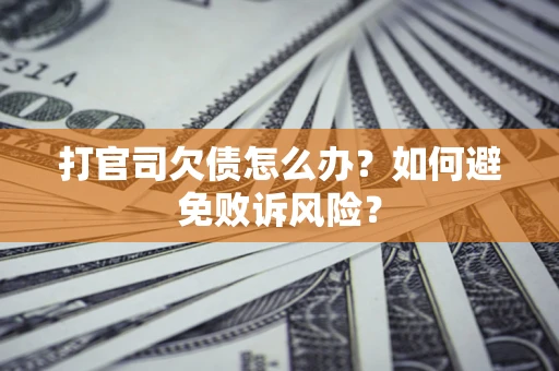 济南打官司欠债怎么办？如何避免败诉风险？